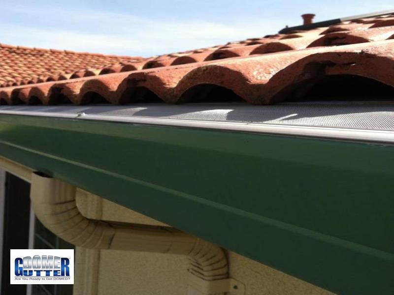 GutterDome - GD45 - Spanish Tile - Green Gutter & Logo