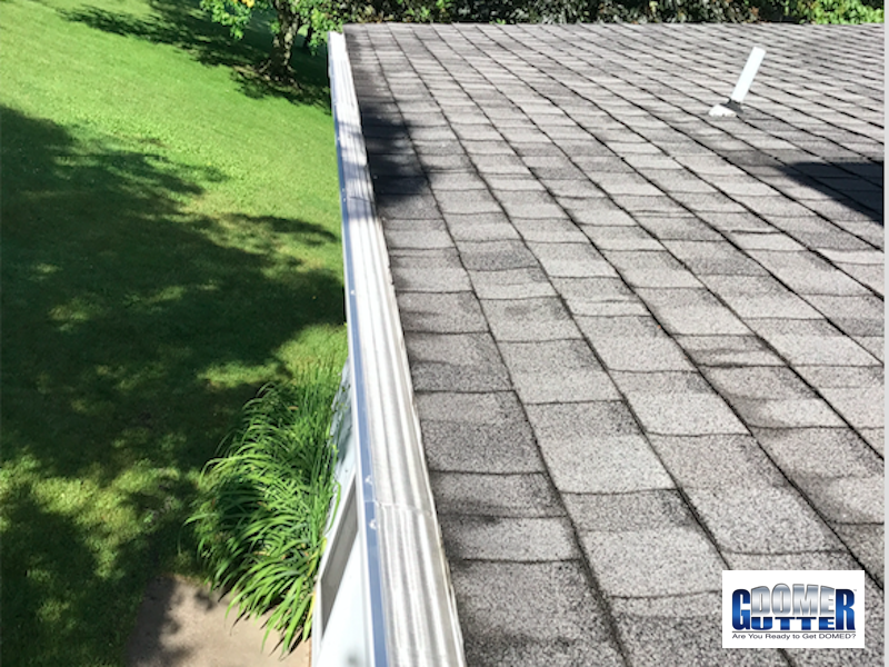 GutterDome - GD45A - Comp Shingle - Straight - Lawn &amp; Logo