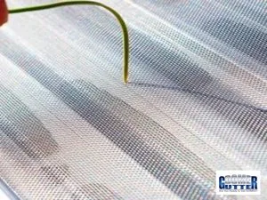 Pine needle blocked on GutterDome stainless micro-mesh